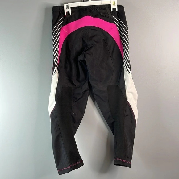 MSR STARLET Motocross Women’s Riding Pants MX Black Pink White Size 8 - Picture 5 of 11